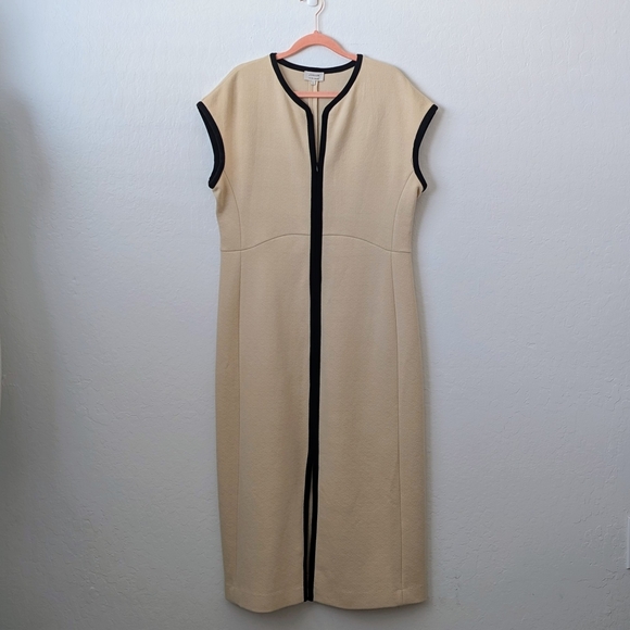 Jigsaw Cream and Black Midi Dress - Picture 6 of 9